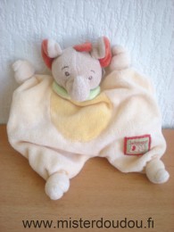 Jollybaby Eléphant Jaune orange beige col vert - Très bon état