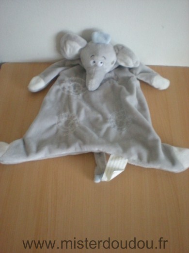 Kimbaloo Eléphant Gris motifs spirales - Très bon état