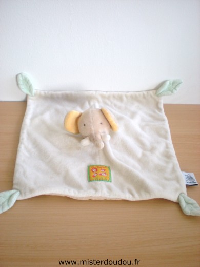 Moulin roty Eléphant Ecru beige jaune les loustiques - Etat moyen