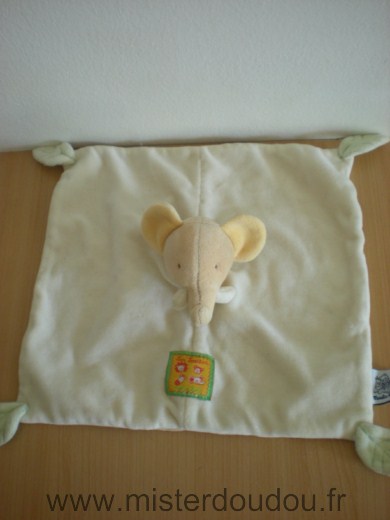 Moulin roty Eléphant Ecru beige les loustics - Très bon état