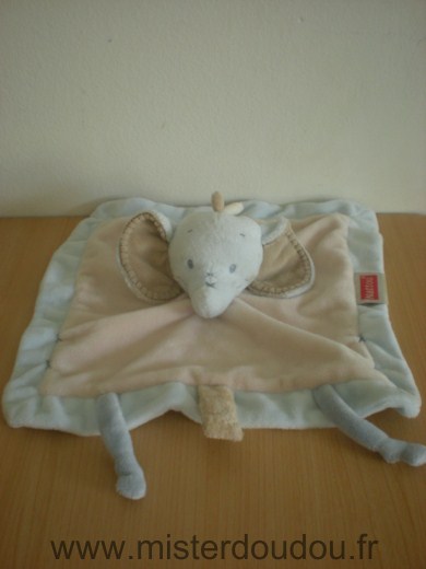 Nattou Eléphant Beige bleu - Très bon état