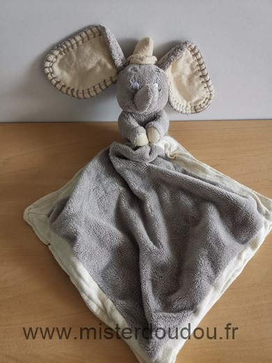Nicotoy Eléphant Dumbo simba gris mouchoir gris - Très bon état