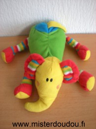 Peeko Eléphant Multicolore pattes en tricot - Très bon état