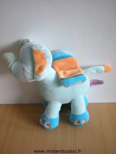 Pommette Eléphant Bleu orange - Très bon état