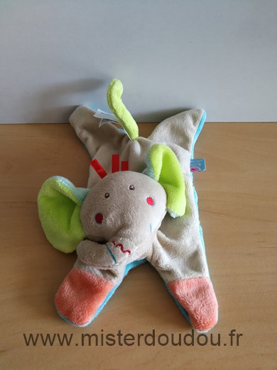 Sucre d orge Eléphant Beige bleu - Très bon état