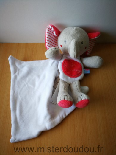 Sucre d orge Eléphant Cajou gris rose mouchoir blanc - Très bon état