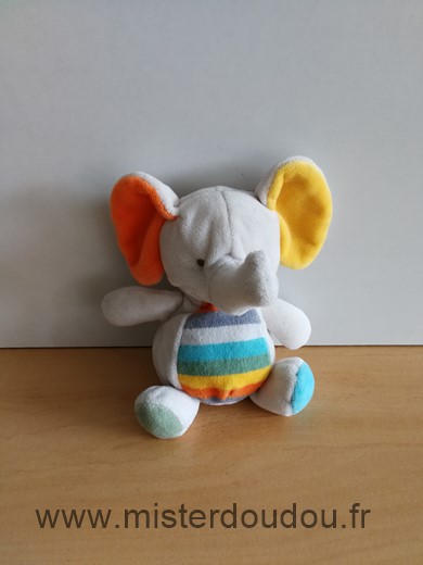 Tex Eléphant Gris orange jaune - Très bon état