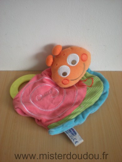 Chicco Escargot Rose vert bleu orange anneau dentaire - Très bon état