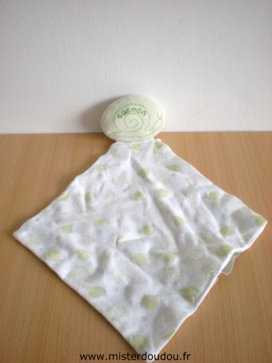 Cocoon Escargot Blanc vert motifs escargots - Très bon état
