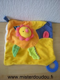 Baby sun Fleur Multicolore avec attache sucette et anneau dentaire - Très bon état