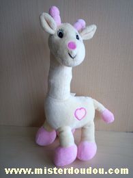 Girafe Jaune coeur rose Arthur et lola