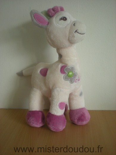 Arthur et lola Girafe Lola blanc rose - Très bon état
