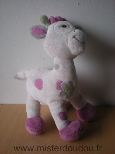 Arthur et lola Girafe Lola blanc rose - Très bon état