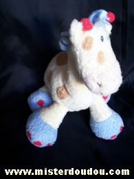 Girafe Ecru-marron-bleu-rouge Baby gund