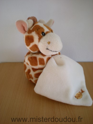 Baby nat Girafe Ecru taches marron mouchoir blanc - Très bon état