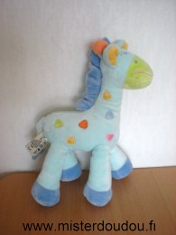 Girafe Bleu taches multicolores Mots d enfants