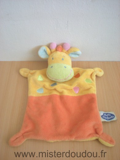 Mots d enfants Girafe Jaune orange - Très bon état