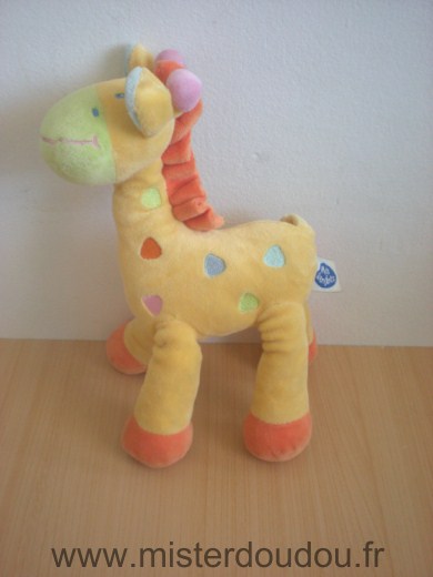 Girafe Jaune orange vert taches multicolore Mots d enfants