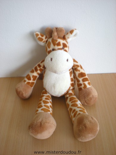 Nicotoy Girafe Blanc beige taches marron - Très bon état