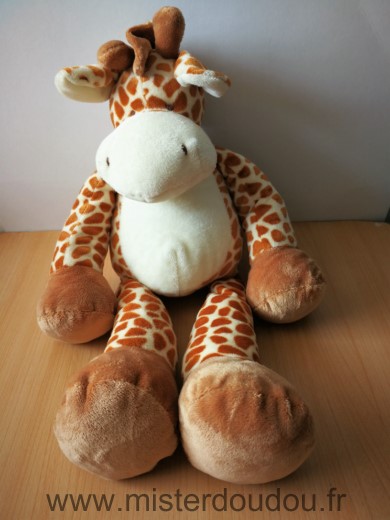 Nicotoy Girafe Blanc ecru taches marron - Très bon état