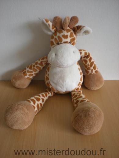 Nicotoy Girafe Blanc taches marron - Très bon état