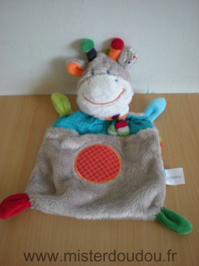 Girafe Gris bleu rond rouge Nicotoy