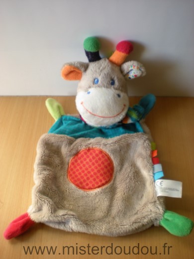 Nicotoy Girafe Gris bleu rond rouge - Très bon état