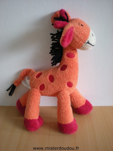 Nicotoy Girafe Orange taches rouges - Très bon état