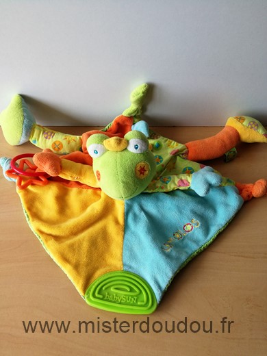 Baby sun Grenouille Orange vert bleu - Très bon état