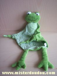 Grenouille Vichy vert devant , vert uni derrière Idaho