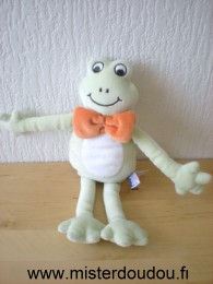 Sucre d orge Grenouille Vert blanc noeud orange - Très bon état
