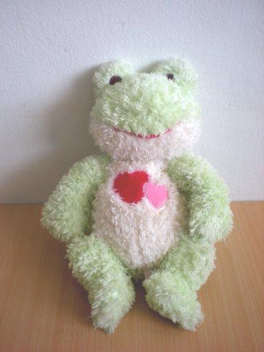 Marque Inconnue Grenouille Vert coeurs rouge rose - marque fancy - Très bon état