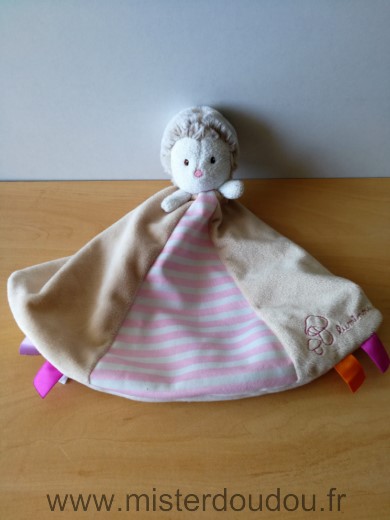 Luminou Hérisson Beige rose blanc - Très bon état