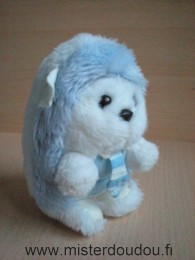 Hérisson Bleu blanc en peluche Tartine et chocolat