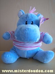 Eluz Hippopotame Blei tshirt rayé rose blanc - Neuf