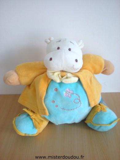 Fantasy toys Hippopotame Bleu gilet orange - Très bon état