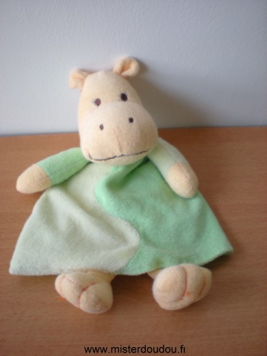 Giftoys Hippopotame Tissus eponge vert beige - Très bon état