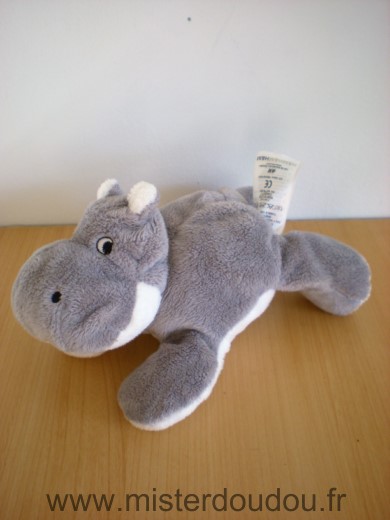 H et m Hippopotame Gris blanc - Très bon état
