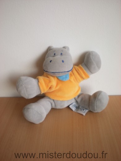 Influx Hippopotame Gris pull orange - Très bon état