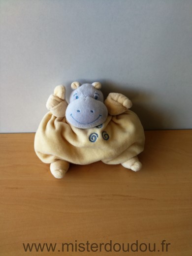 Jollybaby Hippopotame Jaune mauve spirale - Très bon état