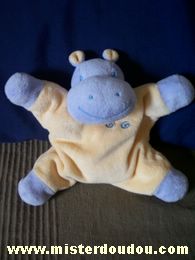 Jollybaby Hippopotame Mauve-jaune - Très bon état