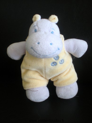 Jollybaby Hippopotame Mauve salopette jaune 3 spirales - Très bon état