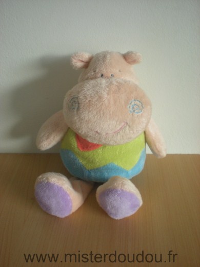 Maxita Hippopotame Beige vert bleu - Très bon état