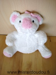 Bébisol Koala Blanc rose noeud rose - Très bon état