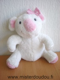 Bébisol Koala Blanc rose noeud rose - Très bon état