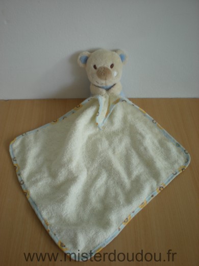 Petipouce Koala Beige bleu mouchoir eponge - Très bon état