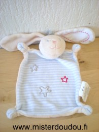 Absorba Lapin Rayé blanc bleu avec étoiles , beige dessous - Très bon état