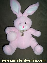 Agf mg Lapin Rose noeud carreaux marron - Très bon état