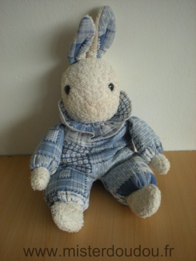 Ajena Lapin Bleu blanc carreaux - Bon état
