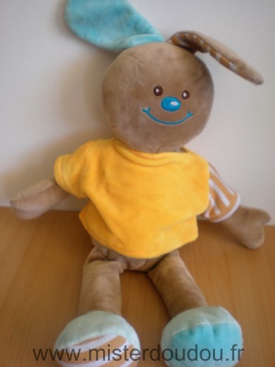 Ajena Lapin Marron tshirt jaune rapiécé pentalon manquant - Très bon état